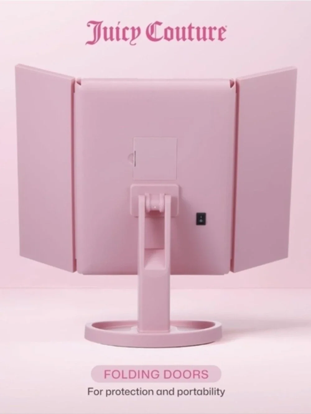 💕▪️Juicy Couture ▪️Pink LED Tri-Fold Light Up Vanity Mirror